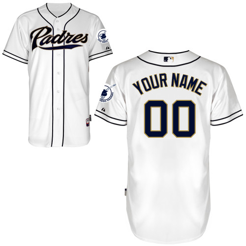 Customized San Diego Padres MLB Jersey-Men's Authentic Home White Cool Base Baseball Jersey